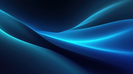 Fototapeta premium Abstract blue waves digital art background