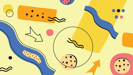 Vibrant Yellow and Pink Abstract Artwork 