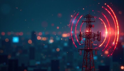 Close-up of a radio antenna transmitting waves , aerial, wavelength, tower