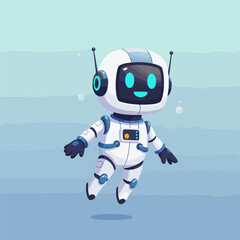 Cute astronaut vector cartoon illustration