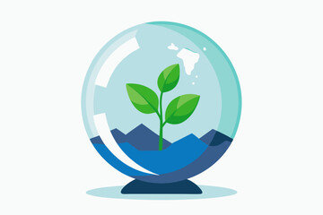 sapling growing clean icon