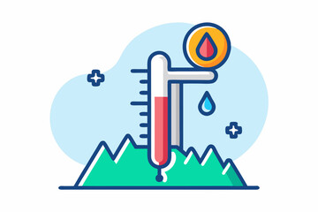 thermometer heat rising icon