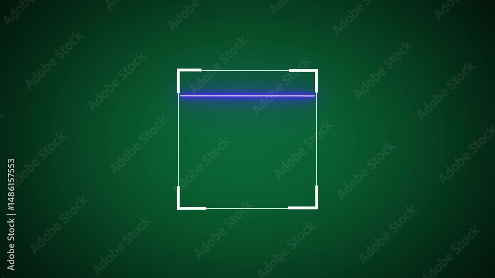 Poster biometric scan with fingerprint icon for secure access. neon biometric scan animation with fingerpri