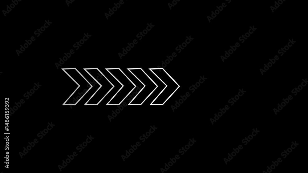Poster arrow directional elements for visual communication. animated arrow directional elements on black ba