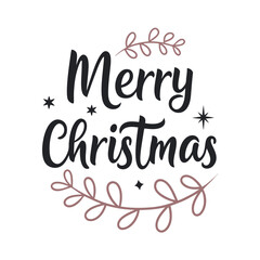 


   Merry Christmas typography vector illustration.
