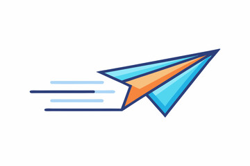 abstract paper plane motion icon