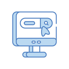 Online Search icon vector stock illustration