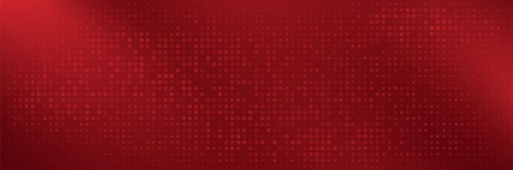 Red diagonal geometric shape with halftone. Modern fiber textured vector.