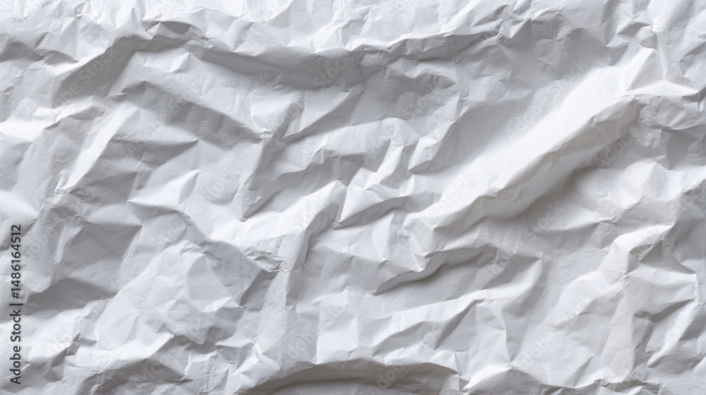 Aufkleber texture of crumpled white paper features faint creases and a subtle grain, perfect for product place
