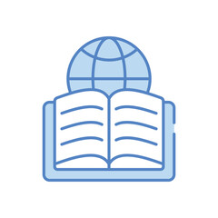 Online Book icon vector stock illustration