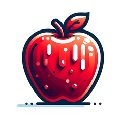 An apple icon isolated on white background