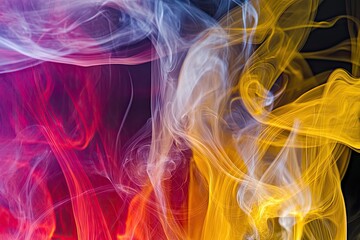 Obraz premium Abstract smoke swirling in vibrant colors