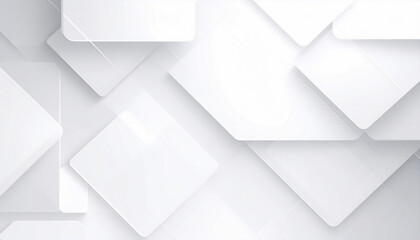 Fototapeta premium Abstract tech business background, floating UI elements, soft light glow, white and gray tones