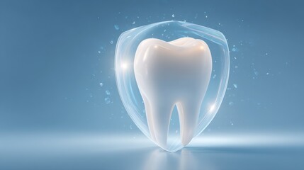 Healthy tooth protected by a shield