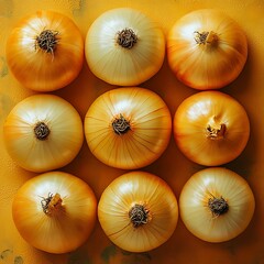 Fresh yellow onions group high resolution photo