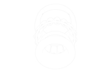 Wireframe Depiction Technical Drawing Simple Line Art Outline Illustration Monochrome Disassembled Exploded Tapered Roller Bearing with Separated Components with Inner Ring, Outer Ring, and Rollers