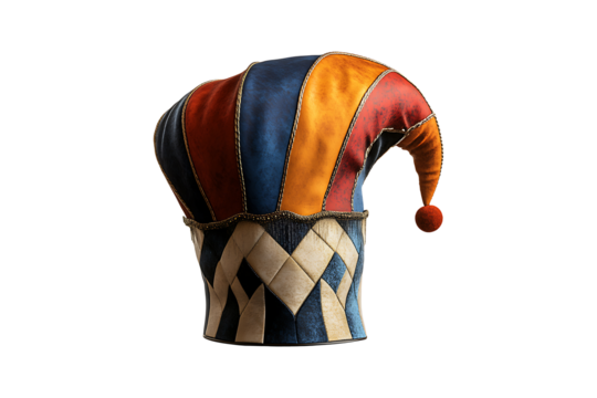 Jester hat isolated on transparent background
