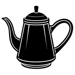 Obraz premium tea kettle vector icon white background
