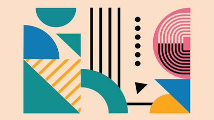 Playful Abstract Composition Triangles Background