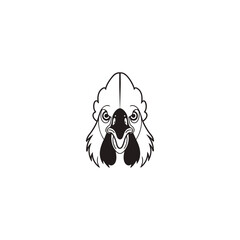 Chicken rooster head mascot Hen silhouette isolated on white background. Vibrant Rooster Logo Collection, chicken head. Chicken head design vector art, chicken animal vector illustration