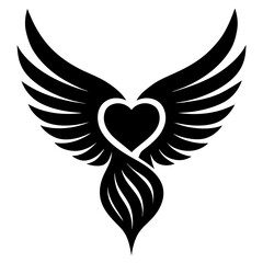 Obraz premium heart with wings