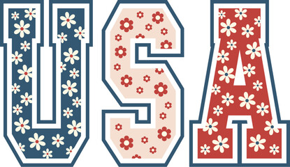 USA Svg, Retro America Png, 4th Of July Png, 4th Of July Sublimation Tshirt Design, America Svg, Patriotic Png, Flower Cut File Cricut, retro usa svg, 4th of july svg, independence day svg, merica svg