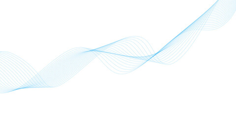 Abstract vector background with blue wavy lines. Blue wave background. Blue lines vector illustration. Curved wave. Abstract wave element.	