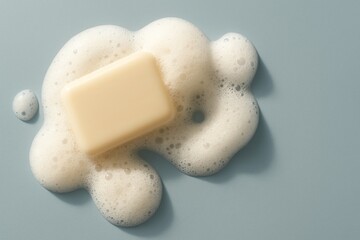 Soap Bar with Foamy Bubbles