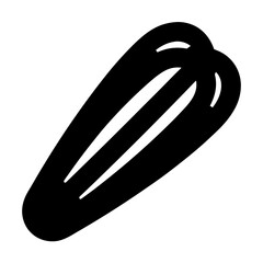 Stylized Black Pepper Icon with Three Distinct Chambers and Simple Design