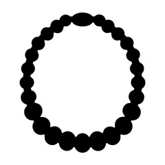 Elegant beaded necklace or circular chain design for stylish graphic elements