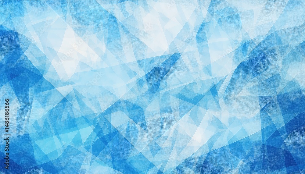 Fototapete abstract layered icy blue polygon background with crystal effect for web design and branding