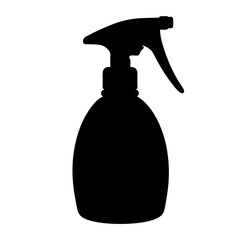 Silhouette of a spray bottle, used for cleaning and watering plants