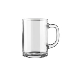 Clear Glass Mug with Handle - Mockup for Branding and Design
