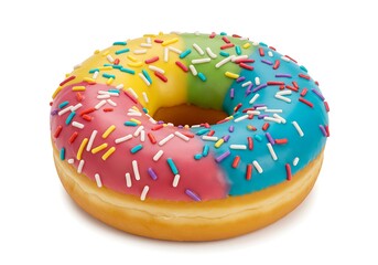 Colorful donut with sprinkles