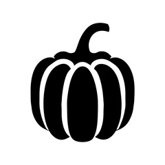 Black and white simple pumpkin illustration perfect for autumnal designs