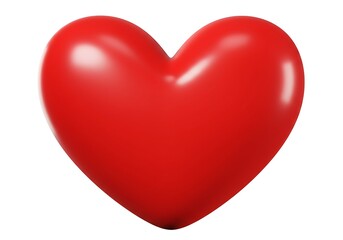 Shiny red heart shape