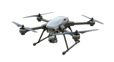 Isolated Drone with Camera for Aerial Photography