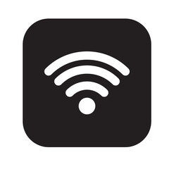 Wireless and wifi icon or wi-fi icon sign for remote internet access.