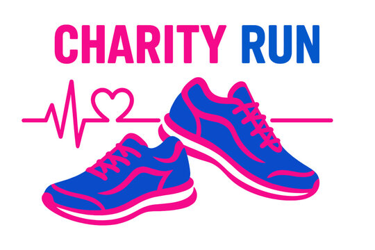 Charity run event promoting community health and fitness through fun activities and exercise on a sunny afternoon