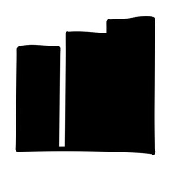 Abstract minimalist black graphic representing progress or incremental growth concept