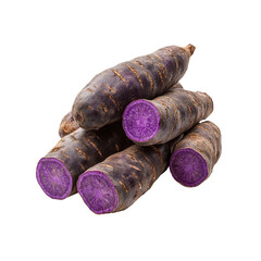 Fresh Purple Carrots, Vibrant Root Vegetables, Close-up Studio Shot