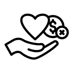 Nonprofit Services Vector Icon Style