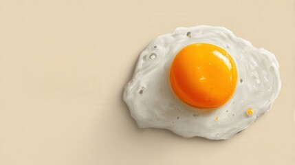 Delicious fried egg served on a rustic table surface with good morning text for a homey breakfast experience