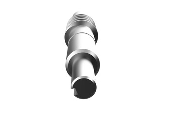 Silver Metal Worm Gear with Helical Teeth for Power Transmission, Precision Machined Worm Screw for Gear Reduction Systems,  Worm Drive Mechanism in Industrial Machinery, Helical Gear Worm Wheel png