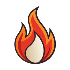 Burning Flame Vector Icon Clean and Modern Fire Symbol Illustration