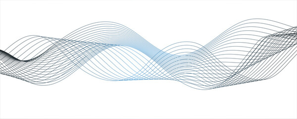 Abstract multicolor gradient wave lines vector background, twisted curve lines and blend effect.Modern digital and geometric technology themes & data visualizations, scientific.