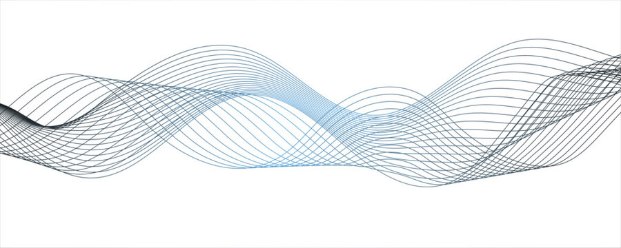 Abstract multicolor gradient wave lines vector background, twisted curve lines and blend effect.Modern digital and geometric technology themes & data visualizations, scientific.