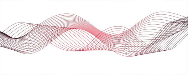 Abstract multicolor gradient wave lines vector background, twisted curve lines and blend effect.Modern digital and geometric technology themes & data visualizations, scientific.