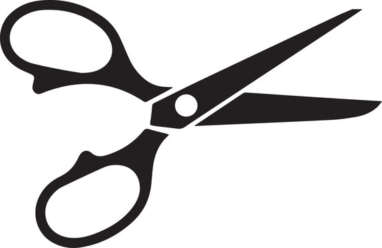 black scissors open, cutting, white background clip art preview