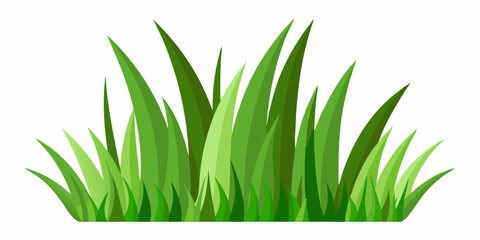 Vibrant Green Grass Blades Illustration for Design